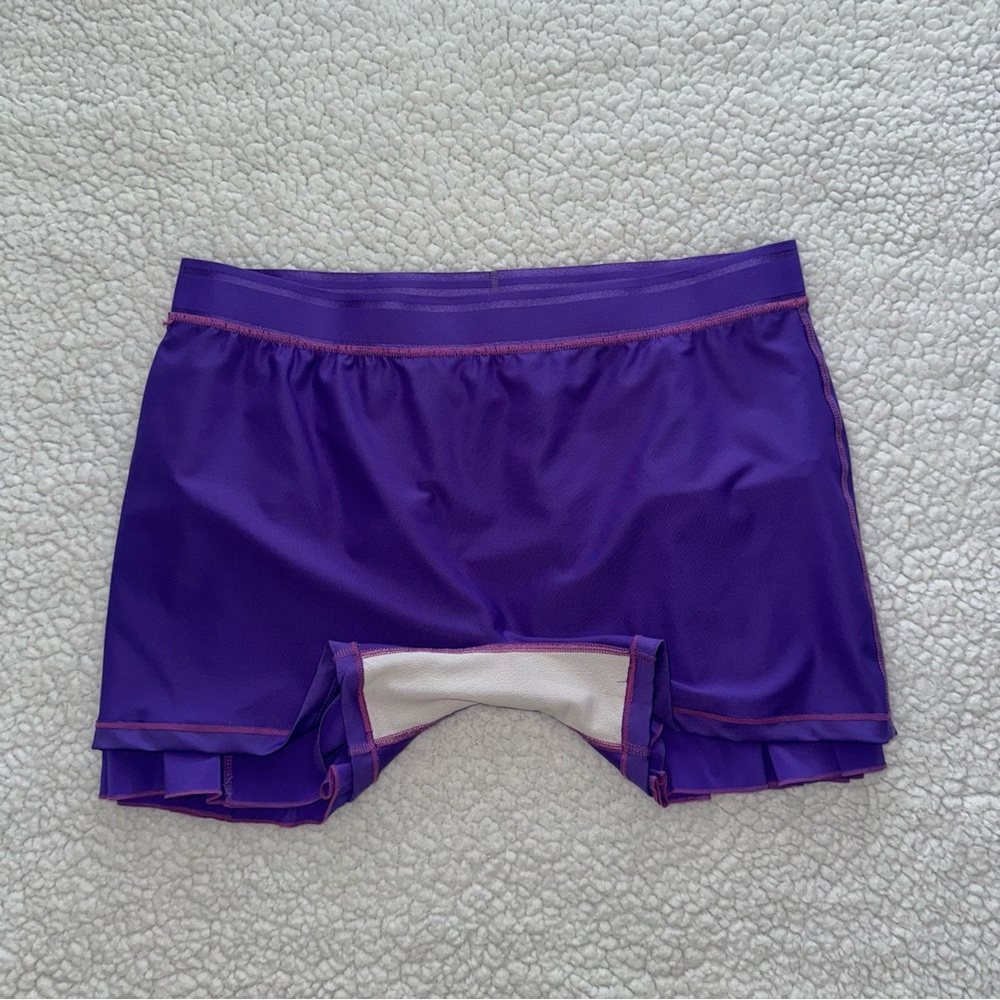 NIKE DRI-FIT tennis golf pickle ball skirt skort purple undershorts sport gym XL - Picture 3 of 8